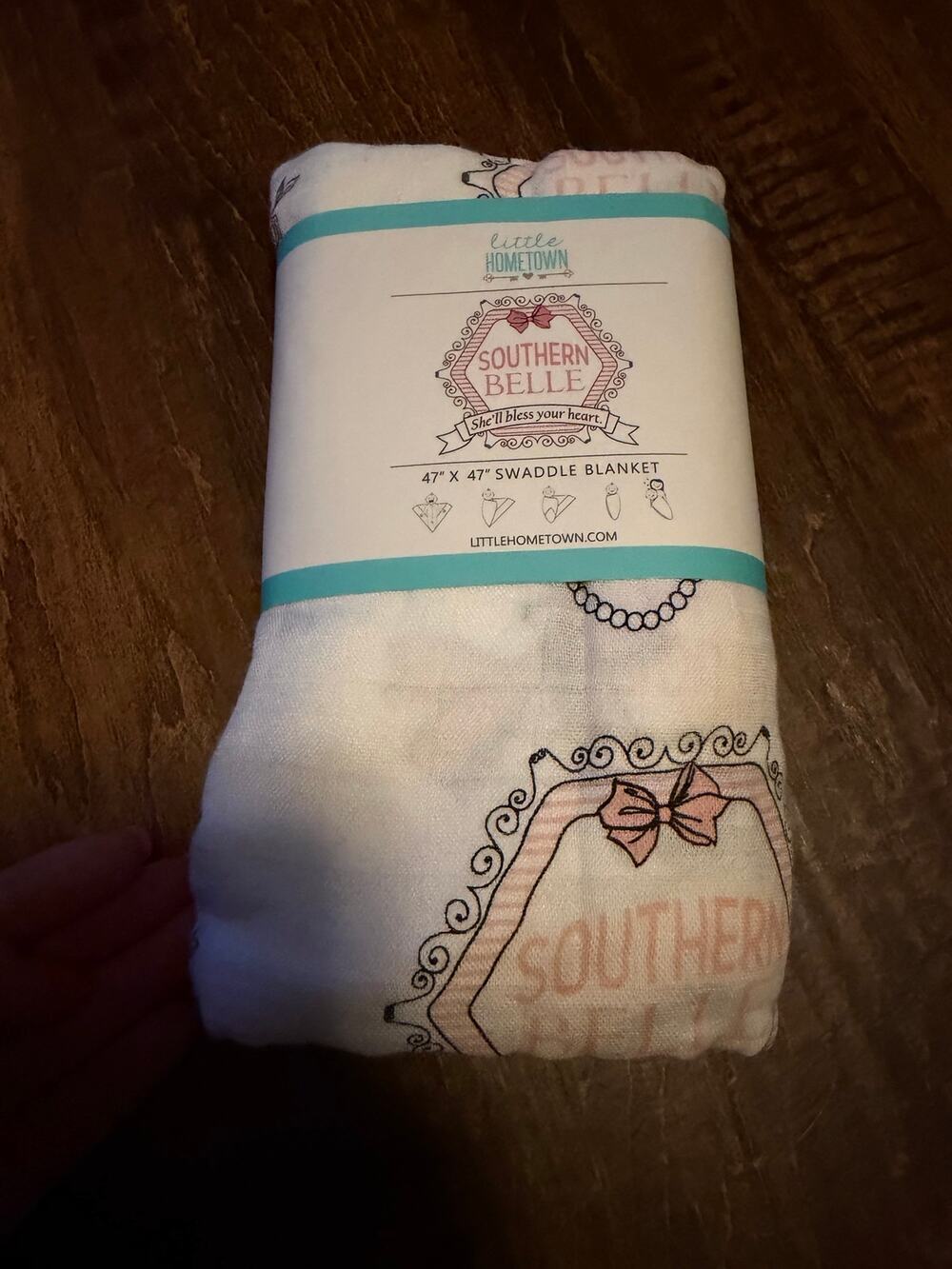 Little hometown southern belle swaddle blanket NEW